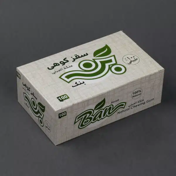 سقز کوهی - طعم اصیل سقز - جعبه ۱۰۰ عددی - از نوع سلفونی